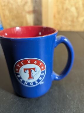 Blue and Red Texas Rangers Ceramic Coffee Mug - Team Logo